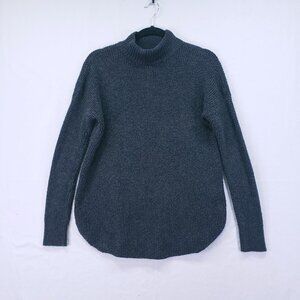 American Eagle Outfitters Dark Gray Tight Knit Mock Neck Warm Sweater Size S